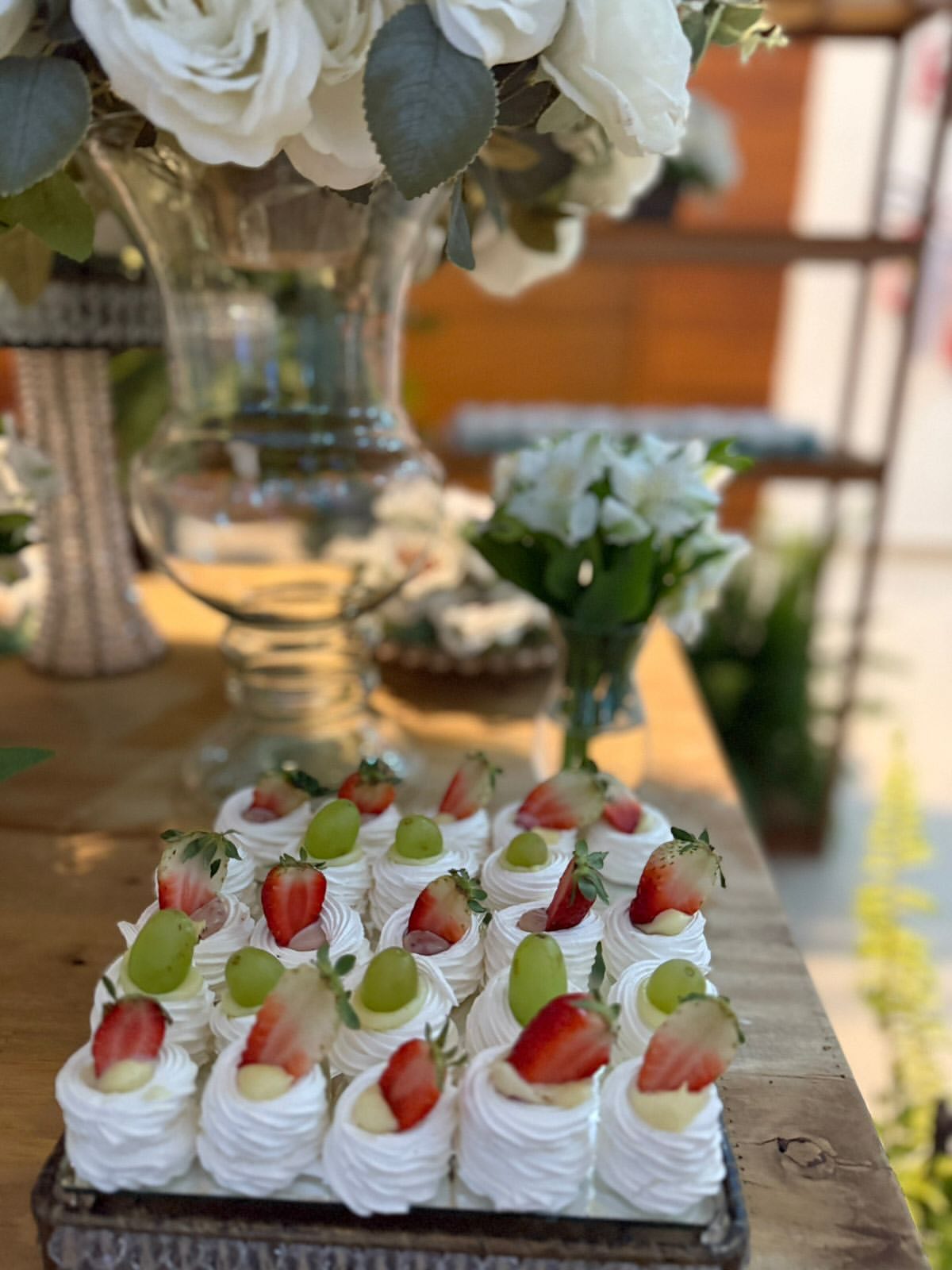 Decoração gastronômica da mesa de casamento