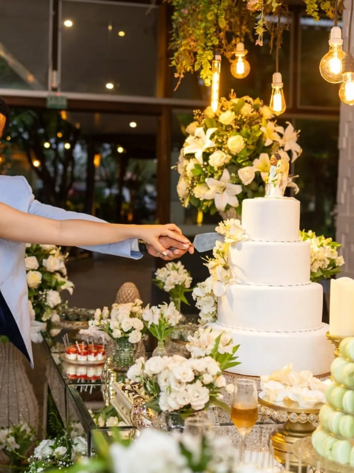 Detalhes de buffet para festa de casamento